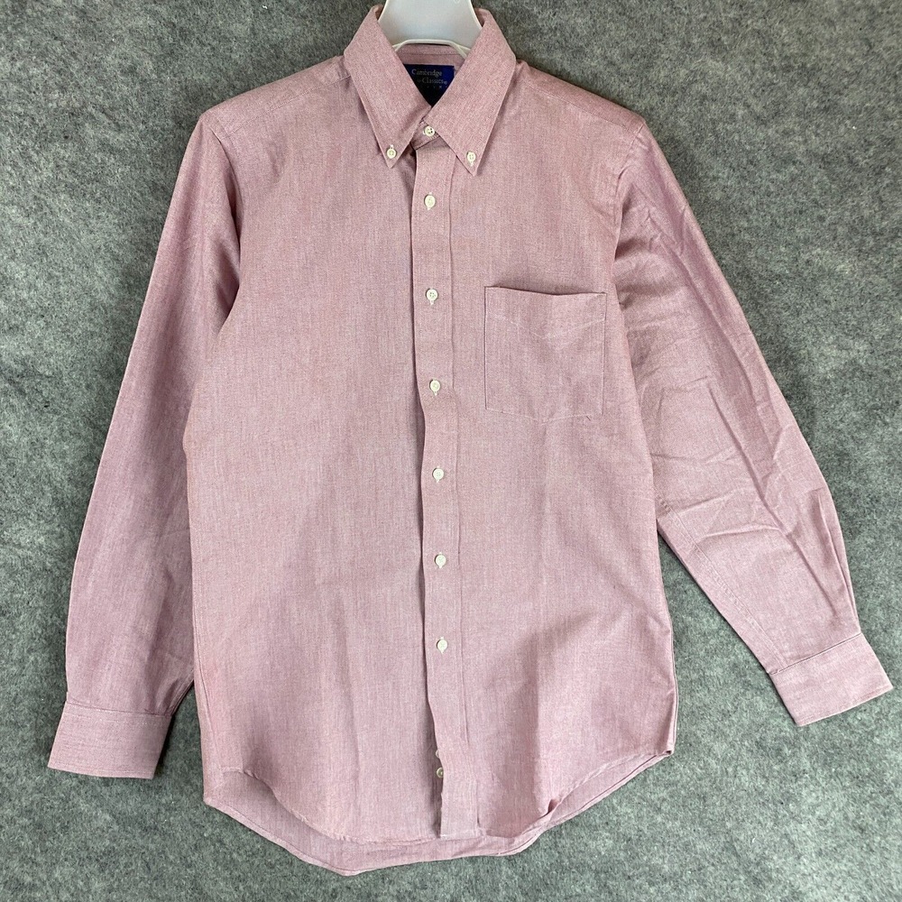Cambridge Classic Button Down Shirt Mervyns 14.5 32/33 Oxford  Men's Long Sleeve